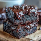 Gluten-free Fiber-Maxxing Bean Brownie Bites showcased with melted chocolate chips.