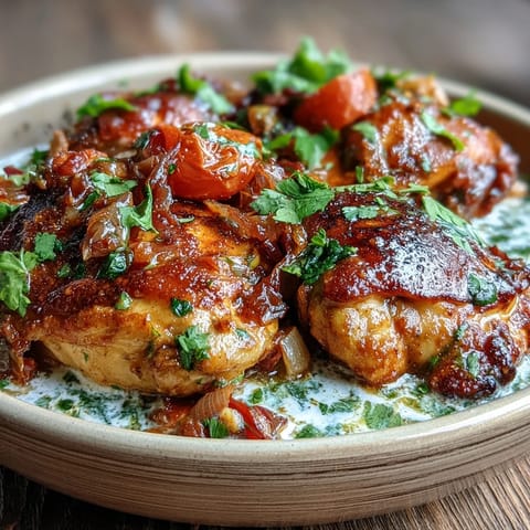 A bowl of homemade Easy Chicken Curry served over fluffy basmati rice, ready for a cozy family dinner.
