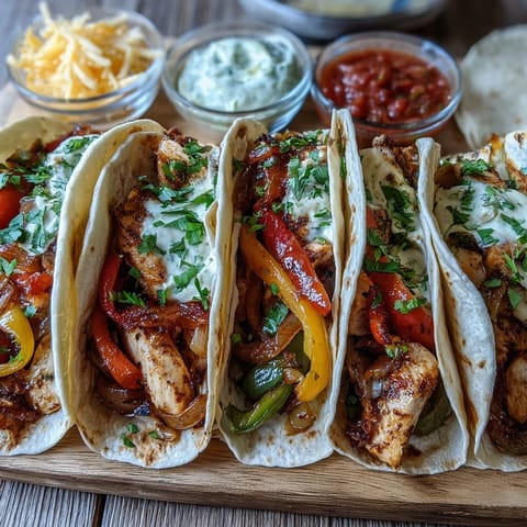 Fresh cilantro and lime wedges garnish this quick Tex-Mex dinner on a rustic plate.