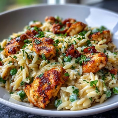 One-Pot Lemon Orzo Chicken Peas