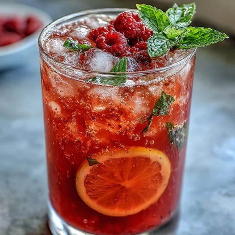 Raspberry Lemon Spritz Mocktail