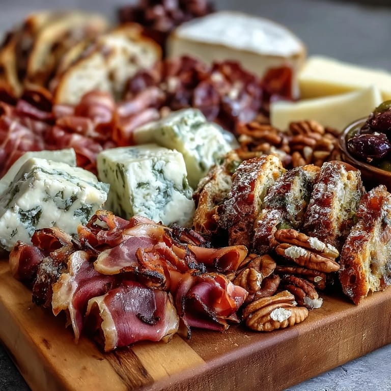 Vibrant charcuterie board with prosciutto, brie, and assorted crackers, surrounded by colorful vegetables, grapes, and nuts—ideal for festive gatherings and new beginnings.