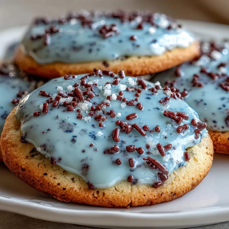 Buttery robins egg speckled sugar cookies with vibrant blue icing and cocoa speckles, ideal for celebrating the beauty of spring.