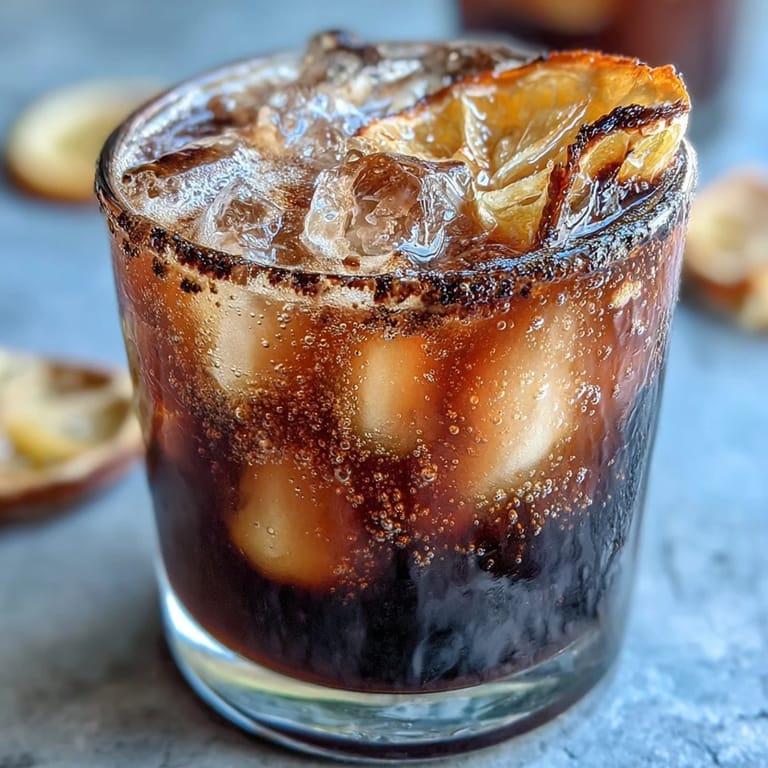 Refreshing Cold Brew Coffee Tonic with Orange Zest, perfect for a sunny brunch.