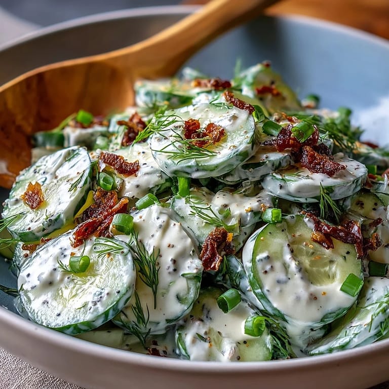 Fresh TikTok Cucumber Salad with savory crunchy dressing, ideal for summer picnics.