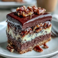 Kentucky Derby Chocolate Pecan Tart with a glossy chocolate filling and golden pecan topping, baked in a buttery pastry crust.