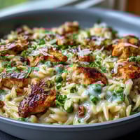 One-Pot Lemon Orzo Chicken Peas